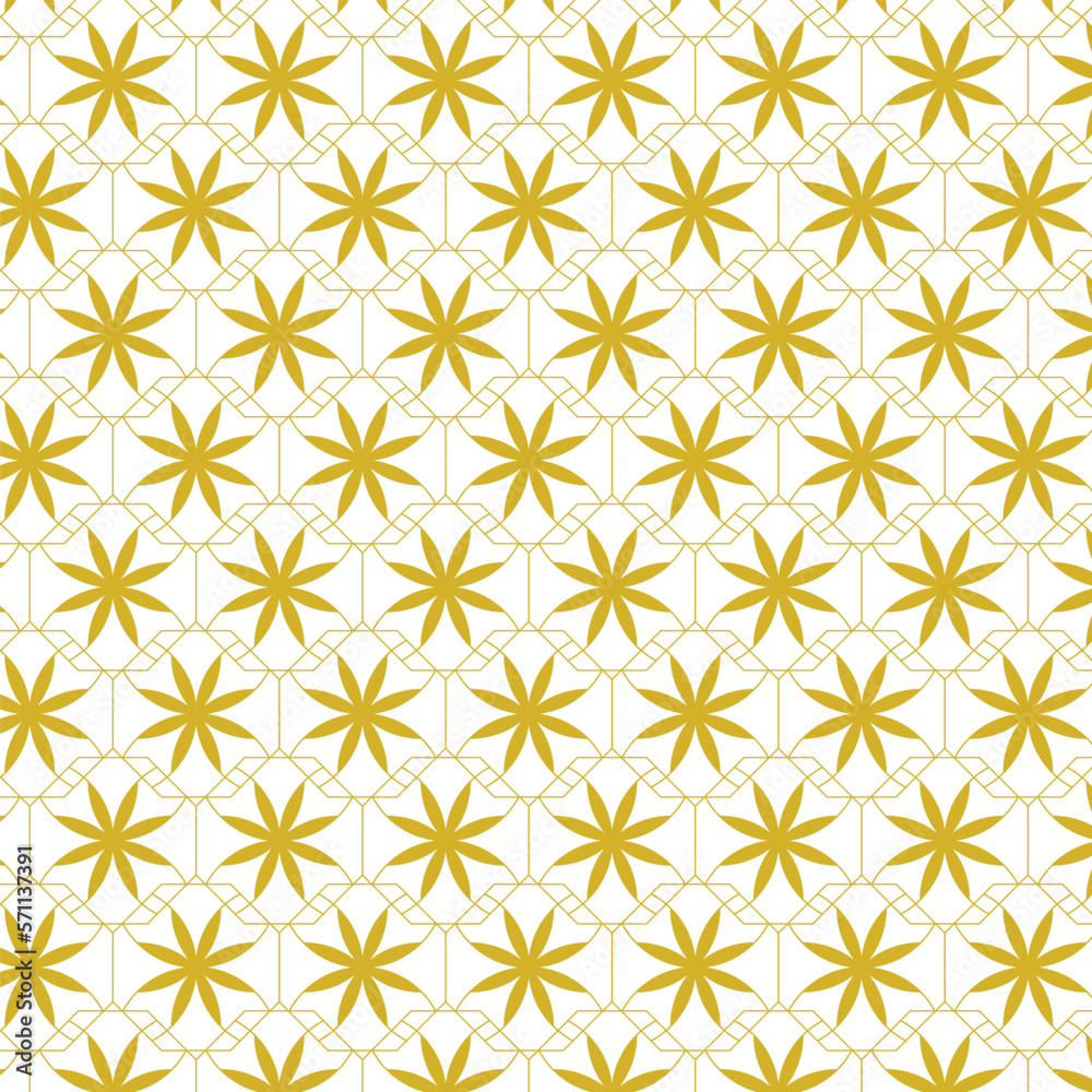 seamless pattern with yellow flowers