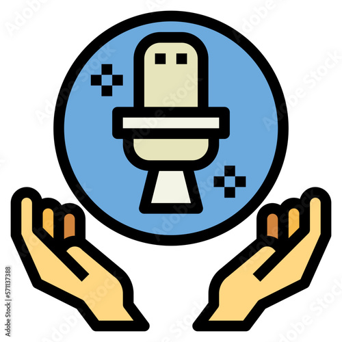 sanitary filled outline icon style