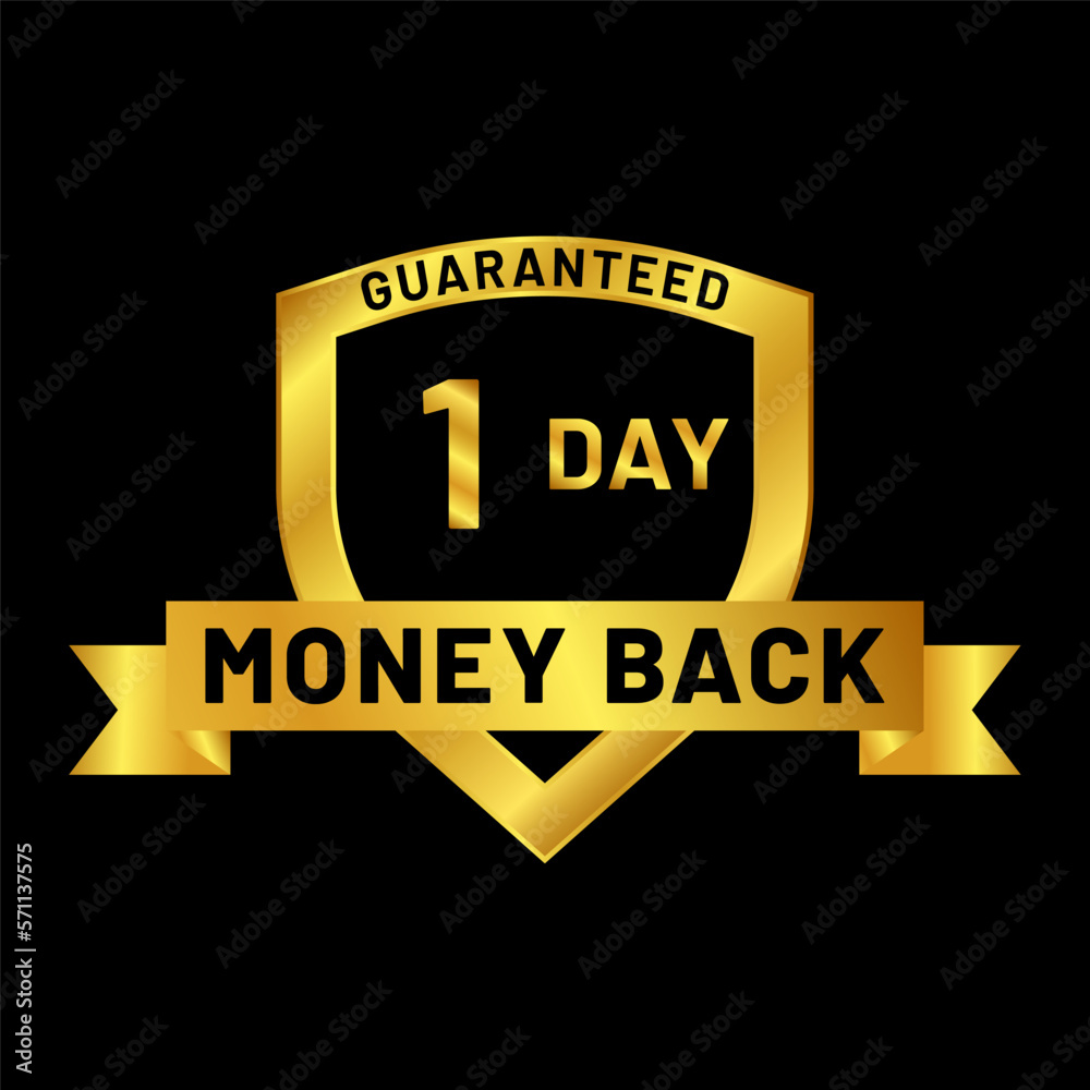 money back guaranteed badge in gold color money back guaranteed badge in gold color