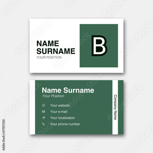 Wallpaper Mural Logo alphabet letter "B", with business card template. Vector graphic design elements for company logo. Editable vector design. Torontodigital.ca