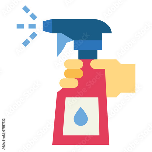 spray flat icon style