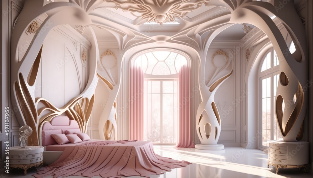 Luxury bedroom made with generated ai