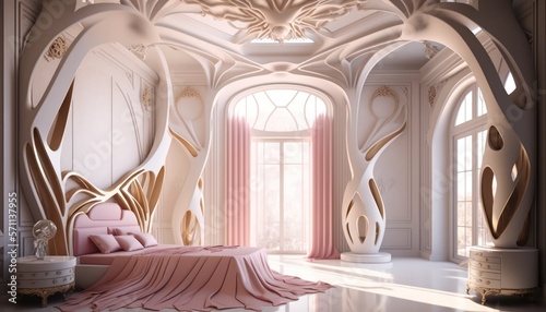 Luxury bedroom made with generated ai