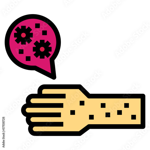 hand filled outline icon style