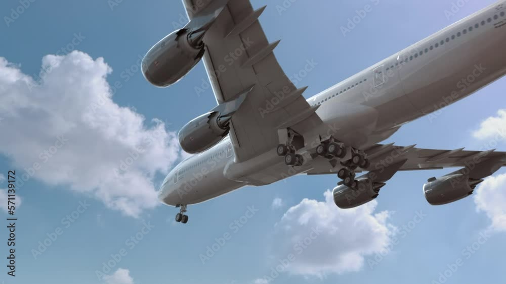 Airliner Flying and Landing World Trade Center, Xiamen, China. Airliner Flying and Landing World Trade Center, Xiamen, China.