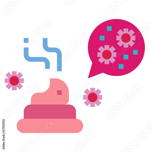poop flat icon style