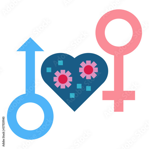 sex flat icon style