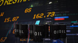 The oil tank on business chart image 3d rendering