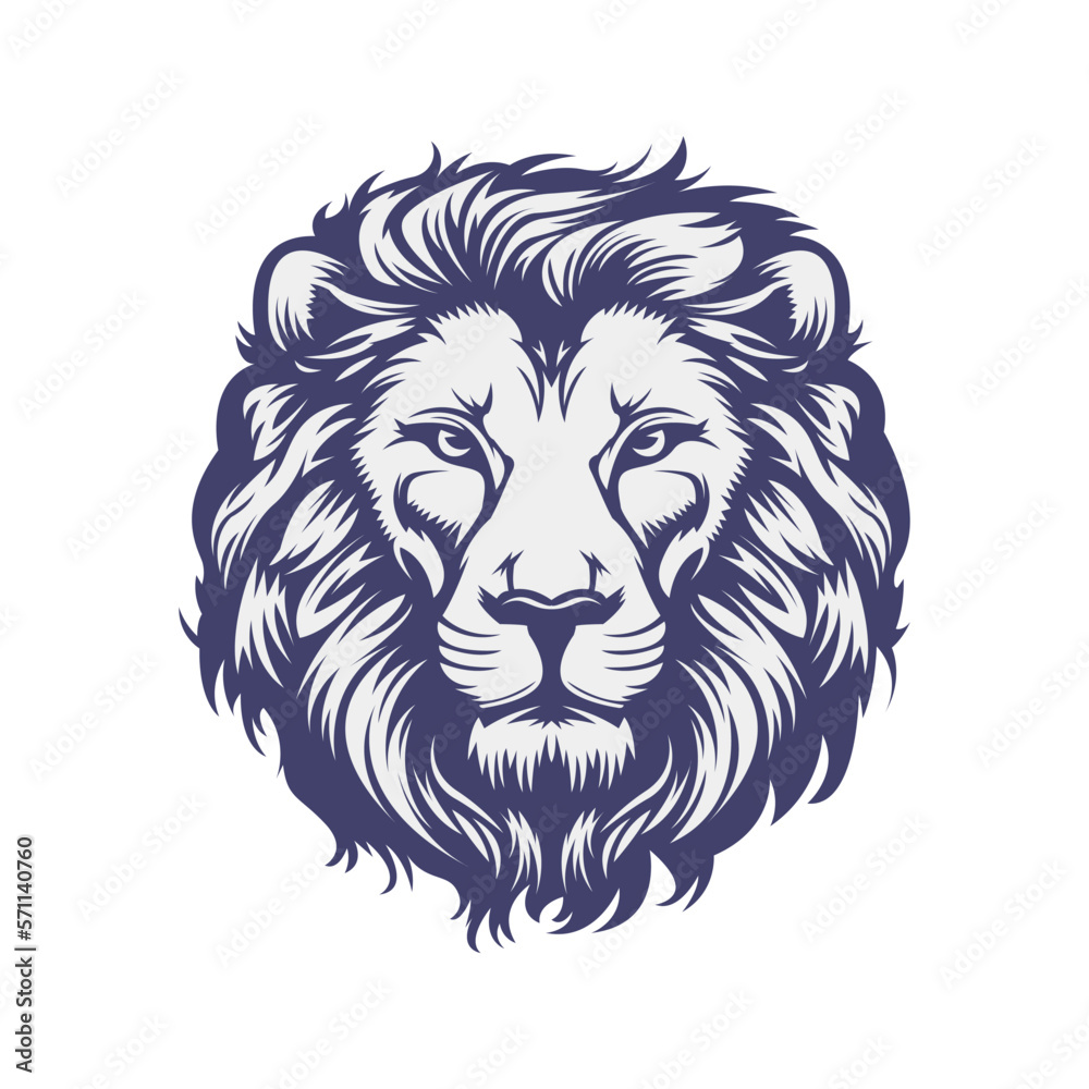 The Lion King of the Jungle A Symbol of Courage and Leadership, Mascot Logo Concept Vector Illustration Cartoon. Suitable For Logo, Wallpaper, Banner, Card, Book Illustration, T-Shirt, Sticker, Cover