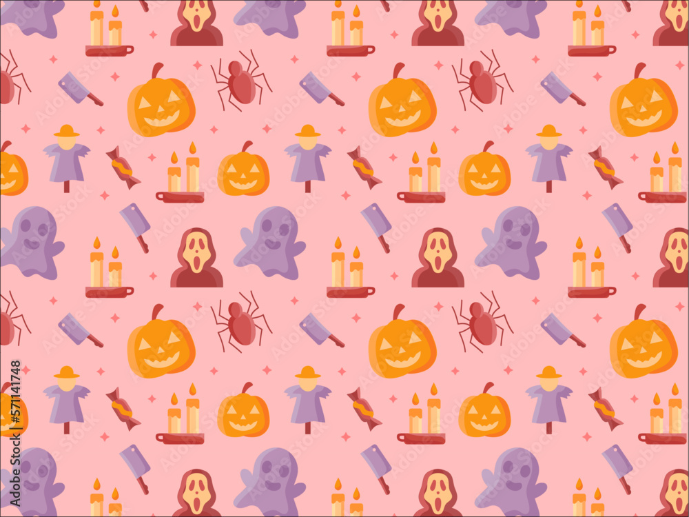Pattern pink of Halloween Pattern pink of Halloween
