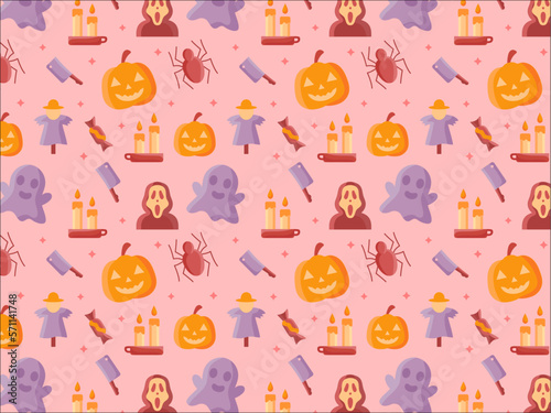 Pattern pink of Halloween