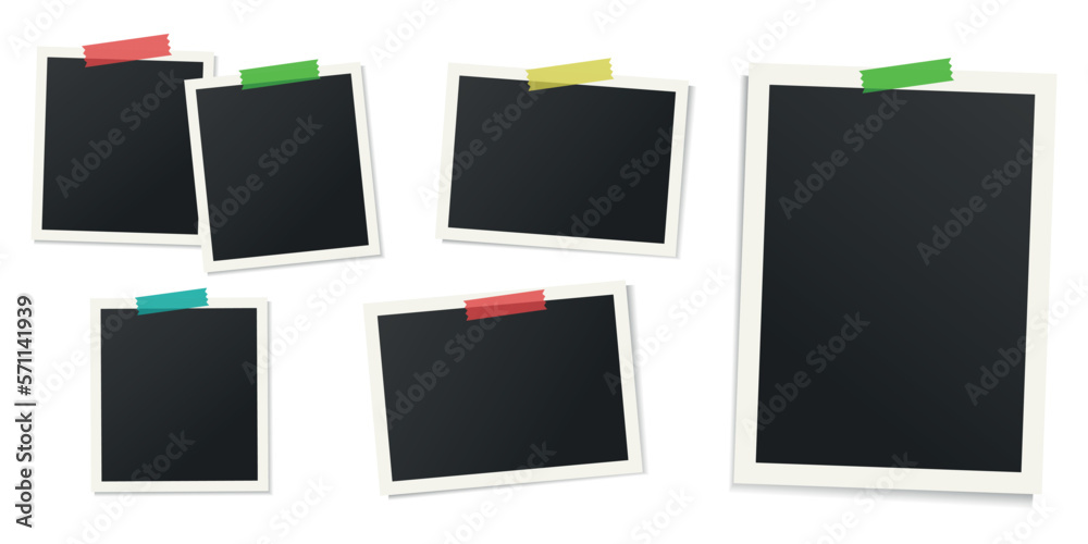 Realistic Picture Frame Templates - Different Vector Illustrations Isolated On White Background Realistic Picture Frame Templates - Different Vector Illustrations Isolated On White Background