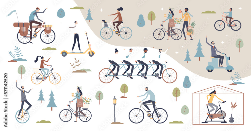 Riding bike set with various bicycle activity athletes tiny person collection, transparent background.Outdoor biking activity for modern and hypster transportation method illustration. Riding bike set with various bicycle activity athletes tiny person collection, transparent background.Outdoor biking activity for modern and hypster transportation method illustration.