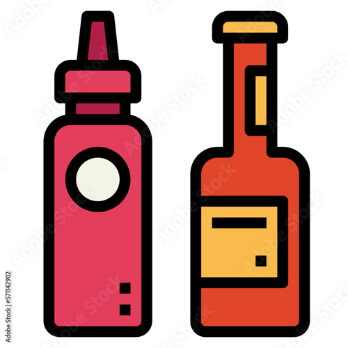 sauce filled outline icon style