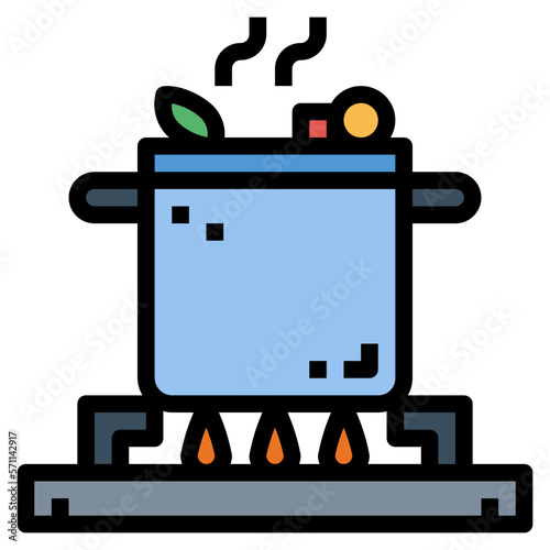 simmer filled outline icon style