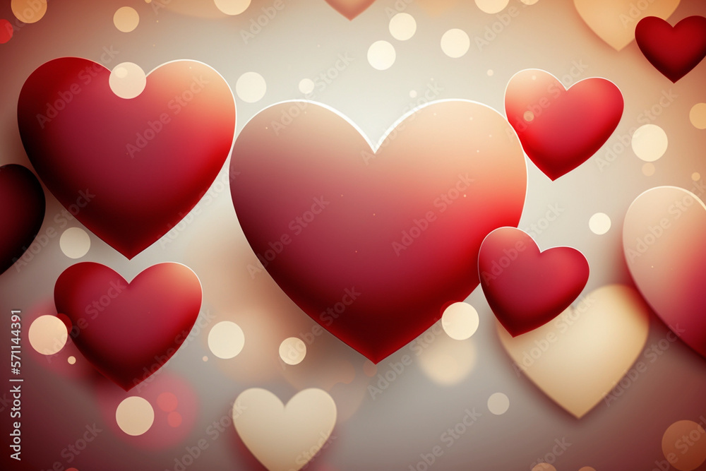 valentine background with hearts