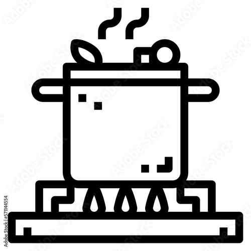 simmer line icon style