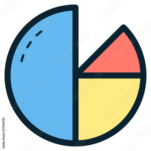 statistical pie chart icon