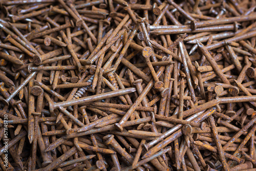 pile of rusty old nails