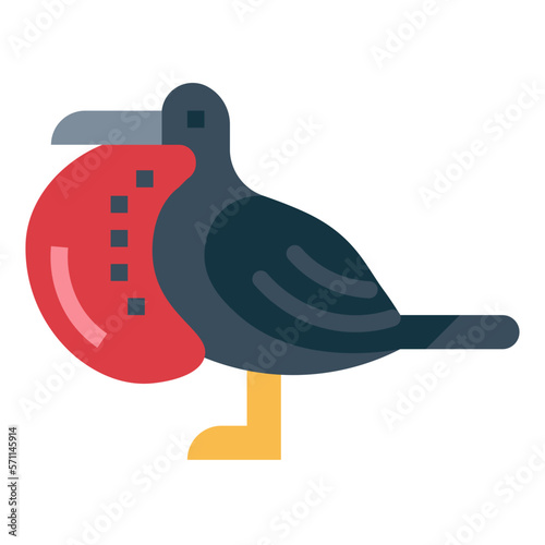 fregata magnificens flat icon style