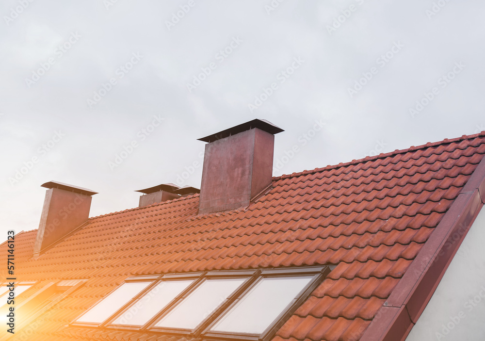 tiled roof with attic