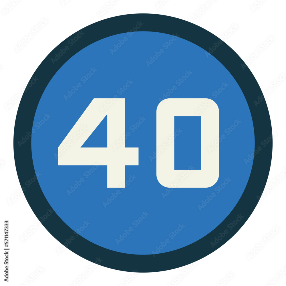 Minimum speed flat icon style Minimum speed flat icon style