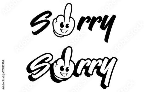 Sorry Text Vector Logo Sticker