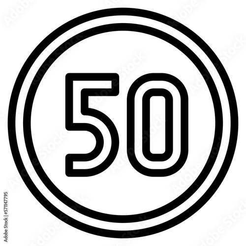 no overtaking line icon style