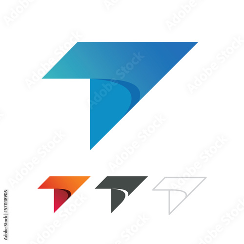 logo letter T arrows. Transfer initial files T. vector illustration of arrows marking the sender of the file. suitable for applications, internet, signs and others