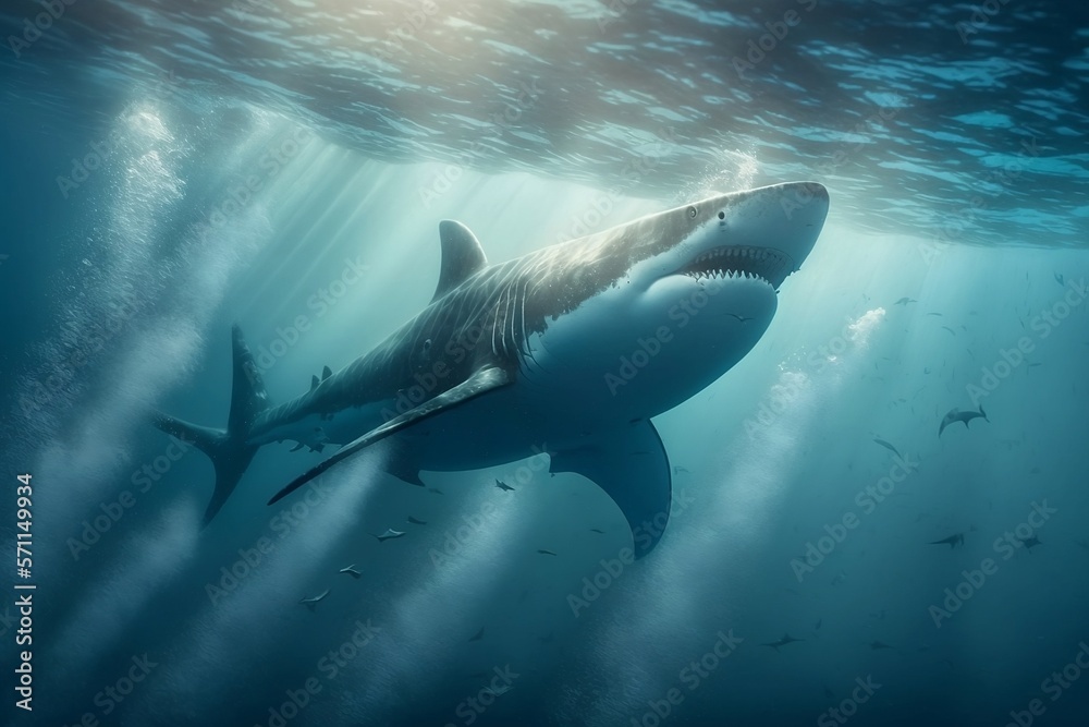 Fototapeta premium The Majestic Journey of a Shark