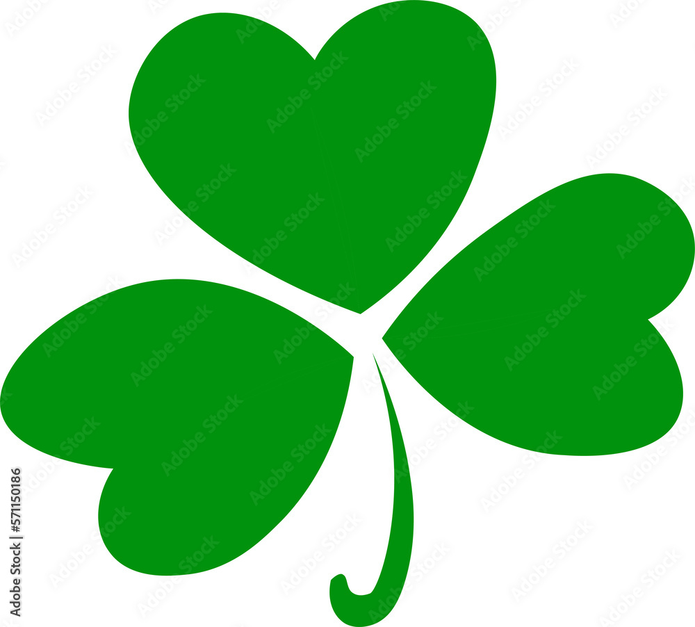 leaf clover st. patrick's day. isolated shamrock. Good luck leaf clover st. patrick's day. isolated shamrock. Good luck