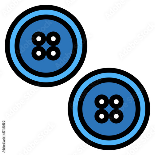 buttons filled outline icon style