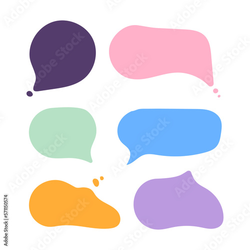 Set of different speech bubble. Bubbles collection on white background. Different Speech bubbles Vector illustration