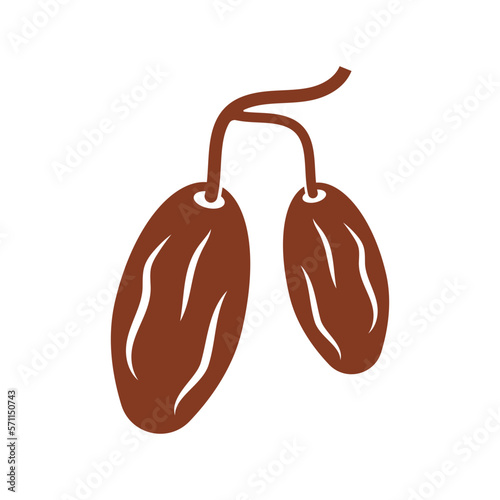 Dates logo food graphic design element template for muslim holidays inspiration