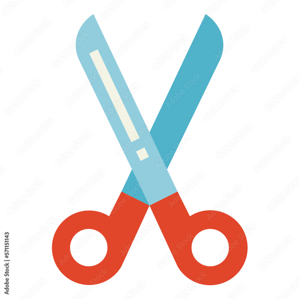 scissors flat icon style scissors flat icon style