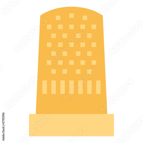thimble flat icon style