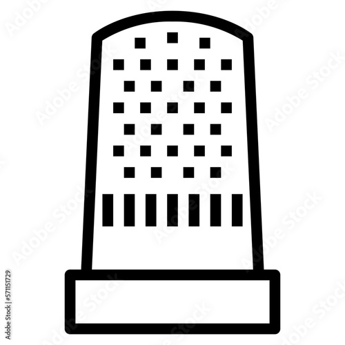 thimble line icon style