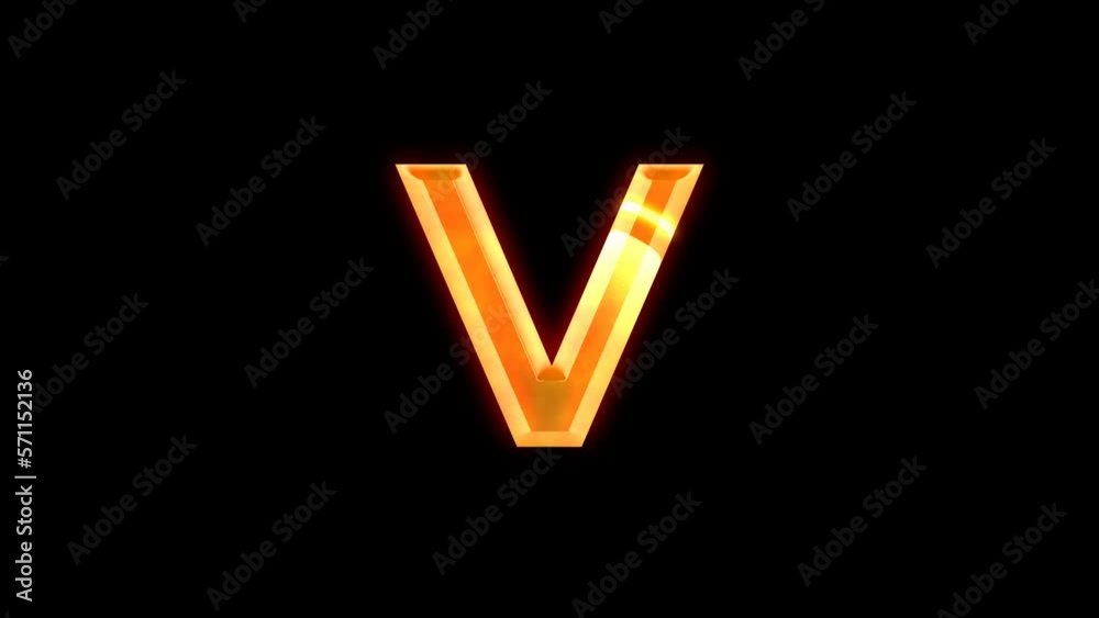 Letter V animation on transparent background with golden lens flare effect. capital V letter or uppercase. Great for software, game interfaces, education, or knowledge. Letter V animation on transparent background with golden lens flare effect. capital V letter or uppercase. Great for software, game interfaces, education, or knowledge.