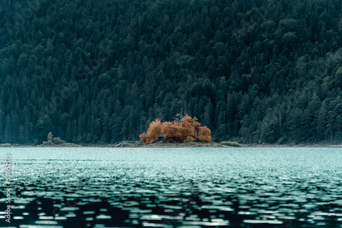 Eibsee lake south west of  Garmisch  Germany