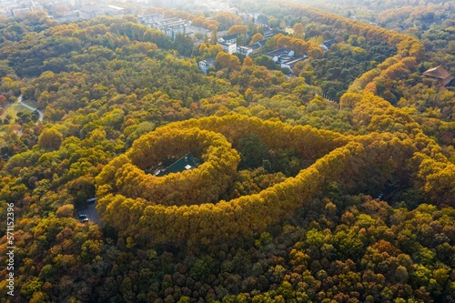 Aerial nanjing Ming tomb photo