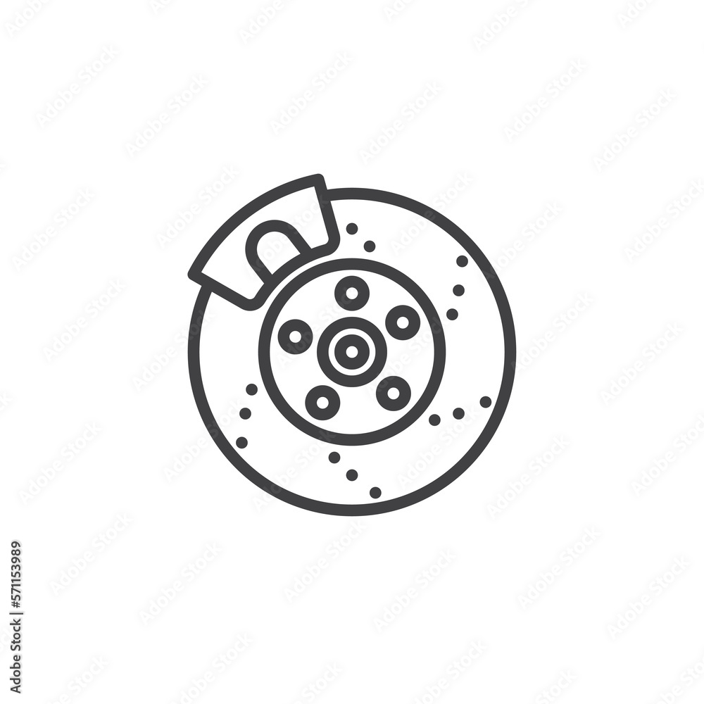 Disc brake line icon Disc brake line icon