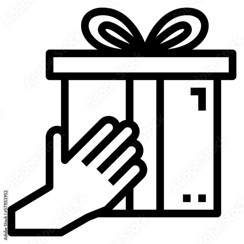 gift box line icon style