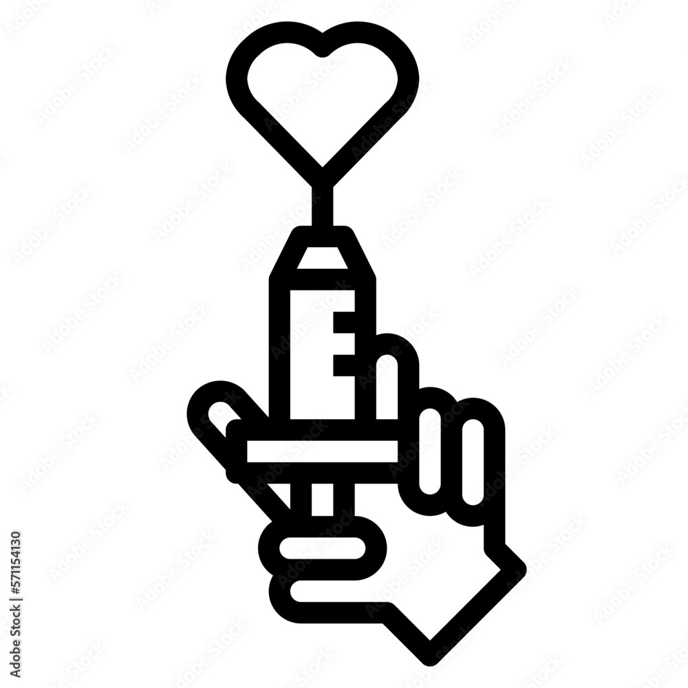 syringe line icon style syringe line icon style