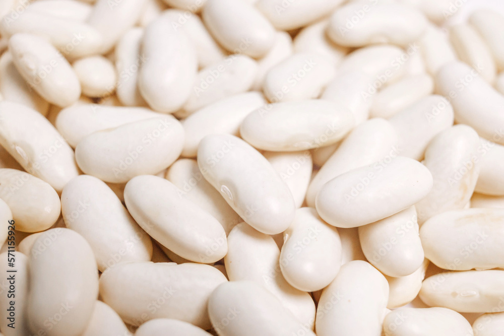 Lots of white beans. Texture background. Top view Lots of white beans. Texture background. Top view