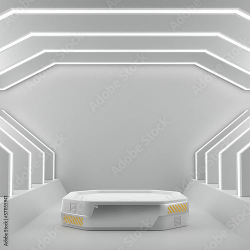 futuristic podium background for product showcase