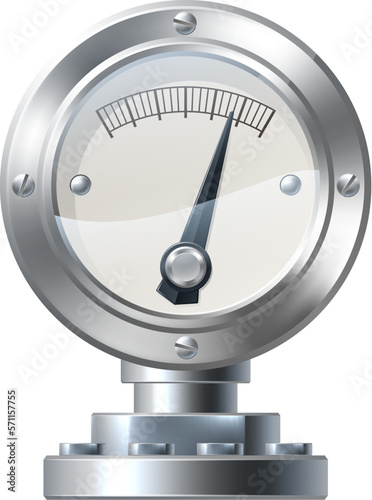 A pipe pressure gauge pipeline industrial measurement icon
