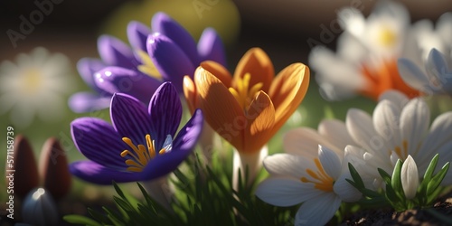 Beautiful Flowers background. Created by Generative Ai