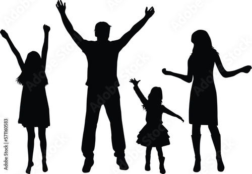 silhouette of a family