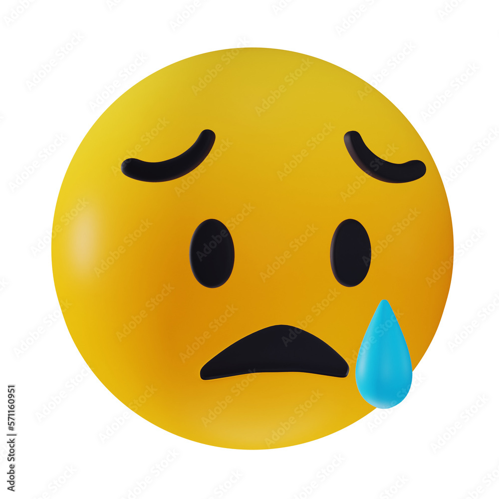 Fototapeta premium sad emoji 3D Icon
