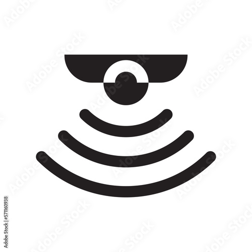 Sensor icon isolated flat design vector illustration.